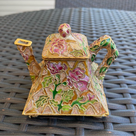 NYCO Cloisonne Enamel Teapot - Picture 5 of 11